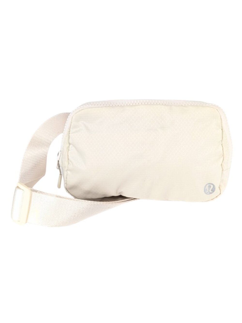 lululemon Ivory Nylon Everywhere Belt Waist Crossbody Zip Pouch Purse